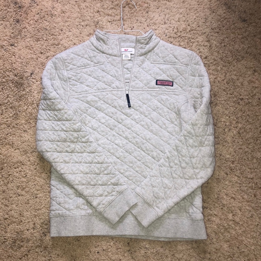 Vineyard Vines gray quarter zip jacket